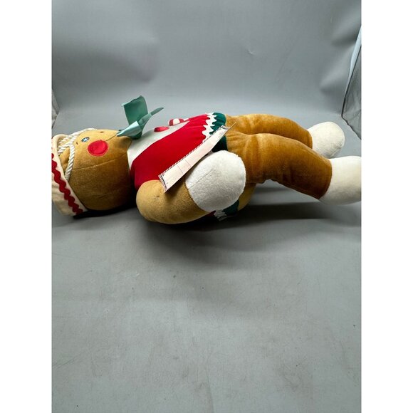 Vintage 1990 Large 27" Target Gingerbread Stuffed Plush Doll Candy Cane Bow READ - Picture 7 of 13